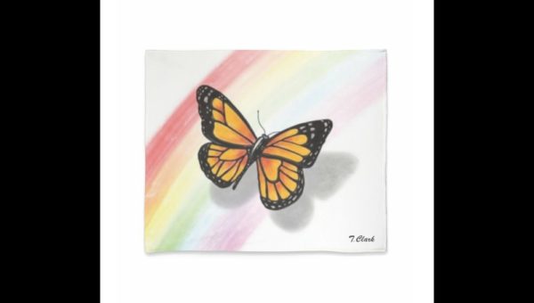 Drawing of a Butterfly and Rainbow - Image 6