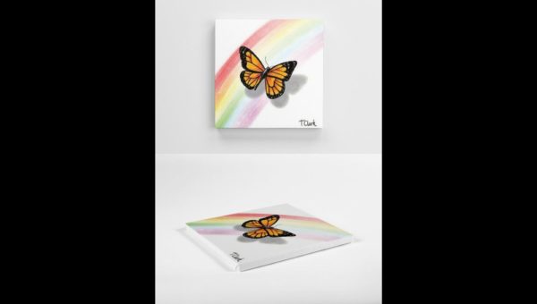 Drawing of a Butterfly and Rainbow - Image 4