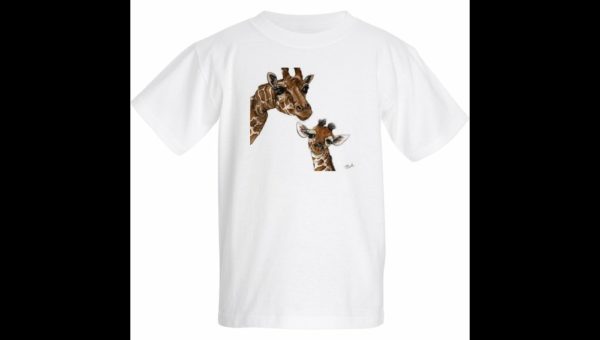 Drawing of Parent and Baby Giraffe - Image 8