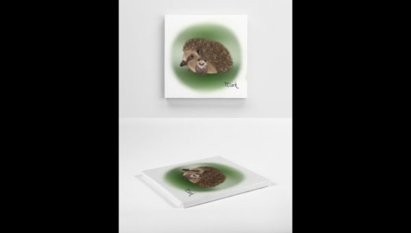 Drawing of Mum and Baby Hedgehogs - Image 4