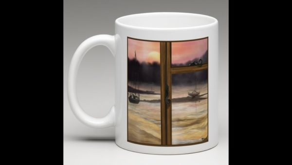 Drawing of a Beach at Sunset - Image 2