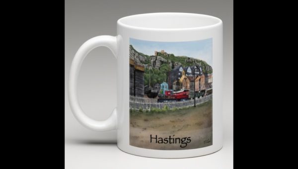 Drawing of the English Coastal Town, Hastings - Image 2