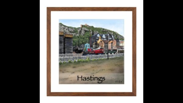 Drawing of the English Coastal Town, Hastings - Image 3