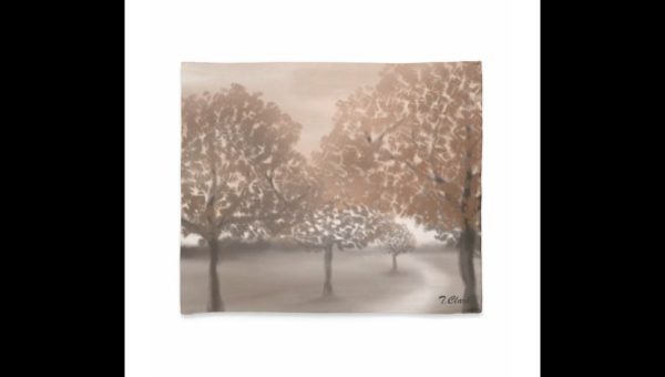 Drawing of Trees in Autumn - Image 6