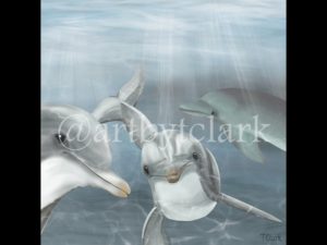Drawing of Dolphins